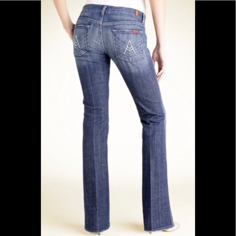 7 For All Mankind A Pocket Flare Jeans, Size 27